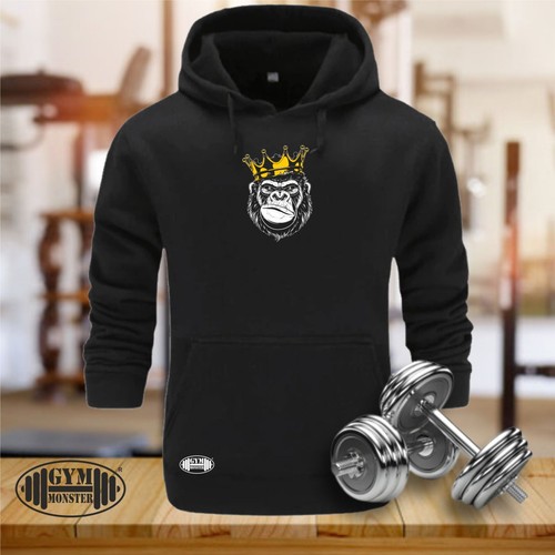 Felpa con cappuccio gorilla