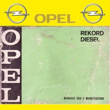 Libretto Uso e Manutenzione OPEL REKORD DIESEL   Auto d' Epoca Vintage