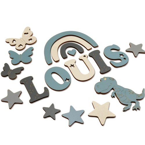 Lettere legno cameretta - legno,