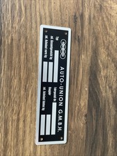 Targa usata per DKW 1000 SP con 4 fori