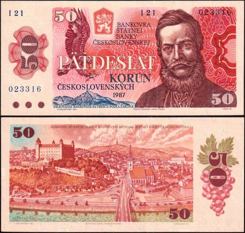 Cecoslovacchia korun 1987 - cecoslovacchia, 50