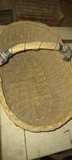 CESTO IN VIMINI CANNA INTRECCIATO A MANO OVALE  ARTIGIANALE  dim. cm 55x39x30