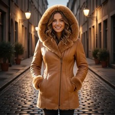 Cappotto donna in vera pelle