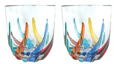 Coppia Di 2 Murano Vetro Bere