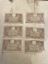 Lotto banconota 100 franchi francesi anni 30 Carta moneta da collezione