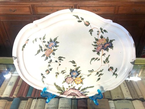 Piatto ovale maiolica 1700 - ovale, in