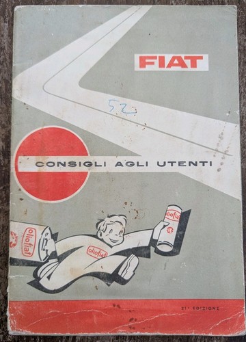 Libretto originale epoca fiat - originale,