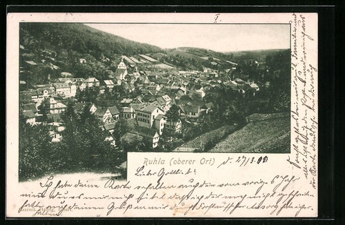 Ruhla veduta del paese alto - ruhla,,