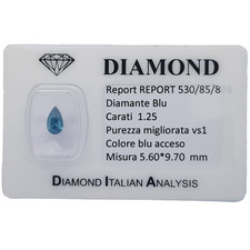 Diamante goccia blu blister - goccia,