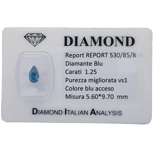 Diamante goccia blu blister - goccia,