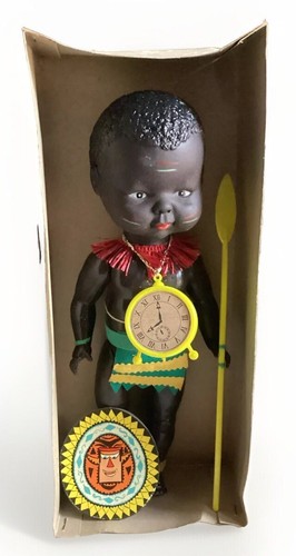 Bambola bambino nero gueriero - nero,