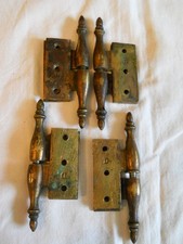 4 cerniere in ottone per porte in legno dx sx antiche 100x70