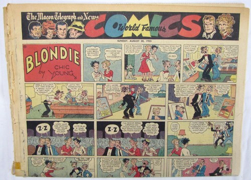 Sezione fumetti giornale