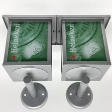 COPPIA APPLIQUES ANNI 90s GRANDI LANTERNE BIRRA HEINEKEN LAMPADA VINTAGE XL LAMP