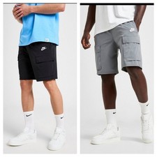 Nike Pantaloncini Cargo Uomo Tessuto Activewear Nuoto Sport Nero Grigio S TO XXL