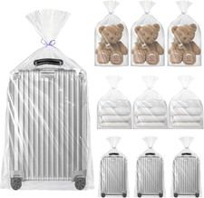 10 Pezzi Sacchetti Extra Large in Plastica Trasparente 100 X 152 Cm, Grandi Dure