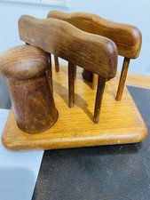 Vintage Dolphin Teakwood salt