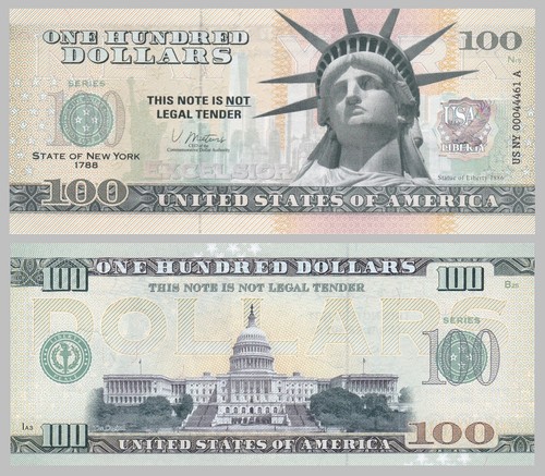 Usa 100 dollari souvenir nota - 100,
