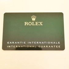 International Rolex Card