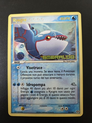 Kyogre stamped 106 italian - stamped,