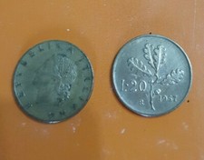 moneta da 20 LIRE ramo quercia