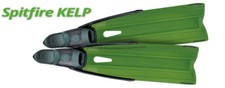 PINNE SPITFIRE KELP VERDE TRASPARENTE 43/44 SPORASUB PESCA APNEA PALA LUNGA FINS