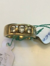 ANELLO in oro giallo 750 con 3 BRILLANTI 0,50KT art 218  5,3 grammi 