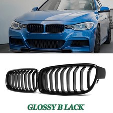 2Pcs Gloss Black Front Kidney