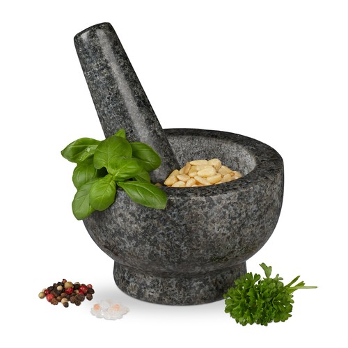 Mortaio con pestello macina - con,