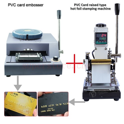 Manual pvc card embosser hot - pvc,