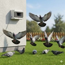 Repellente ultrasuoni uccelli colombi gabbiani corvi - versione da esterno fi...