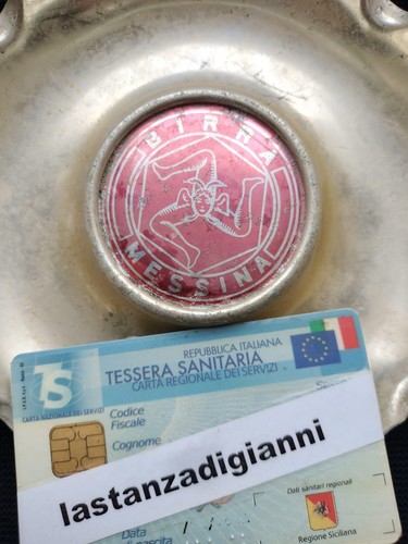 Portacenere birra messina - portacenere,