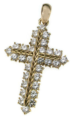 Croce oro pendente kt - oro,