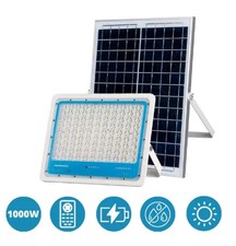 FARO LED SOLARE 1000W FARETTO CREPUSCOLARE IP66 FOTOVOLTAICO INCLUSO TELECOMANDO