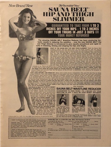 Cintura sauna 1970 stampa - sauna,