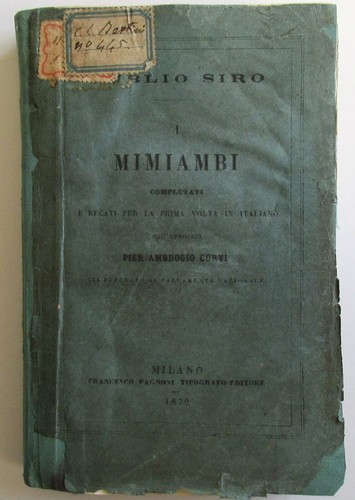 Publio siro mimiambi - publio, i