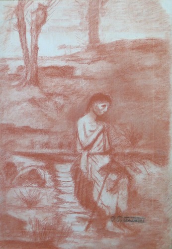 Disegno antico sanguigna - disegno,