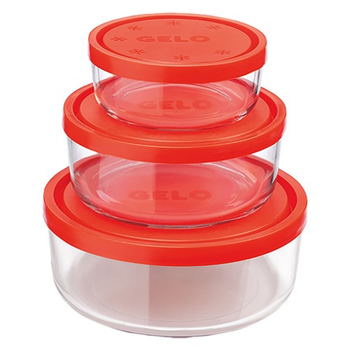 Contenitore tondo vetro set - contenitore,
