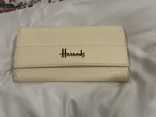 Portafoglio donna Harrods color crema pochette porta carte