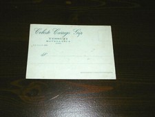 CARTOLINA D'ORDINE CELESTE CARUGO GIP TESSUTI ROVELLASCA COMO