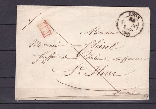 Vecchia lettera timbro lione - vecchia,