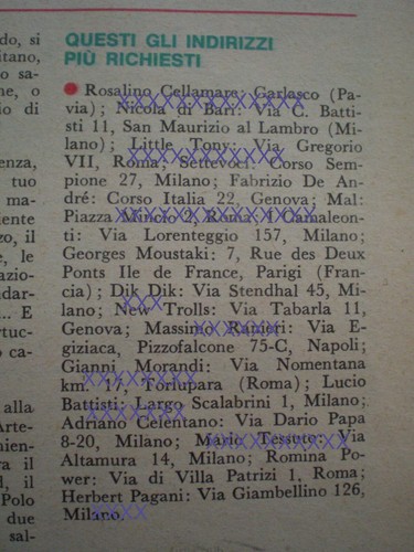 Indirizzo ron celentano - di, ron,