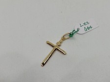 CIONDOLO CROCIFISSO - CROCE SACRA IN ORO GIALLO 18KT  1 GRAMMI (6792)