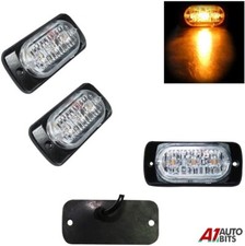 2X 12V 24V LED Arancione Ambra