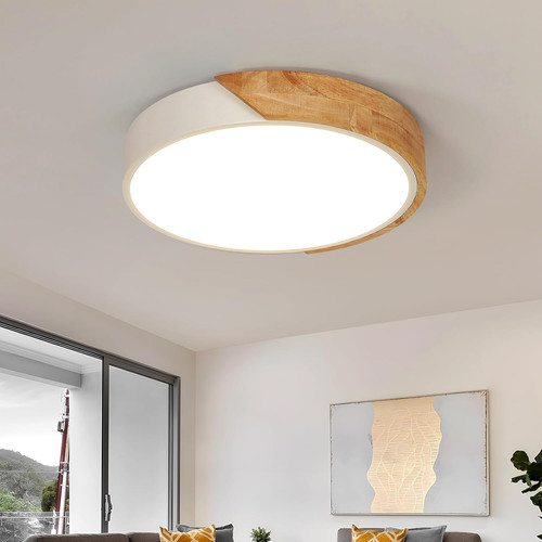 Plafoniera led legno - led,