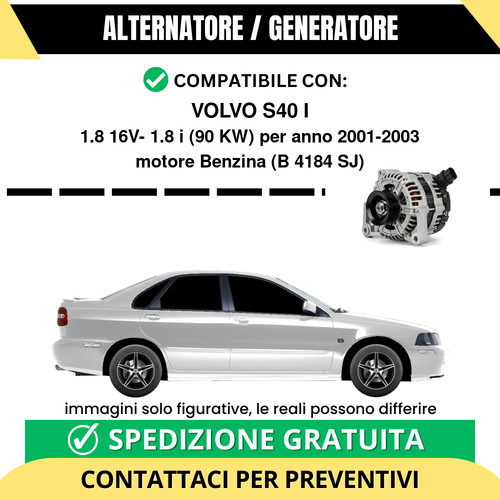 Alternatore volvo s40 - s40, 1.8i