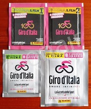 4 BUSTINE PACKETS FIGURINE PANINI GIRO D'ITALIA 100+101 (2017-2018) "IL FILM"