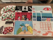 Lotto di 9 tovagliette americane in plastica, varie fantasie.