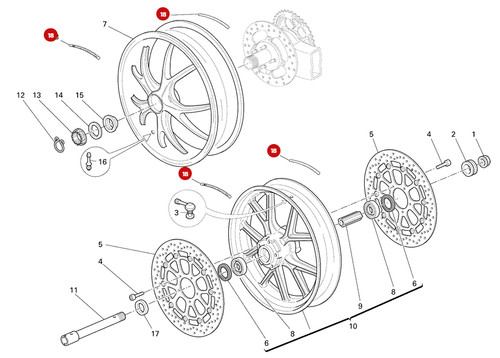 Set adesivi ducati - adesivi, marchesini