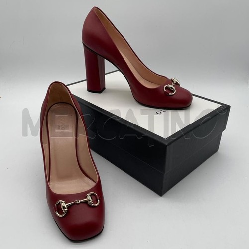 Decollete gucci borgogna - decollete, pelle